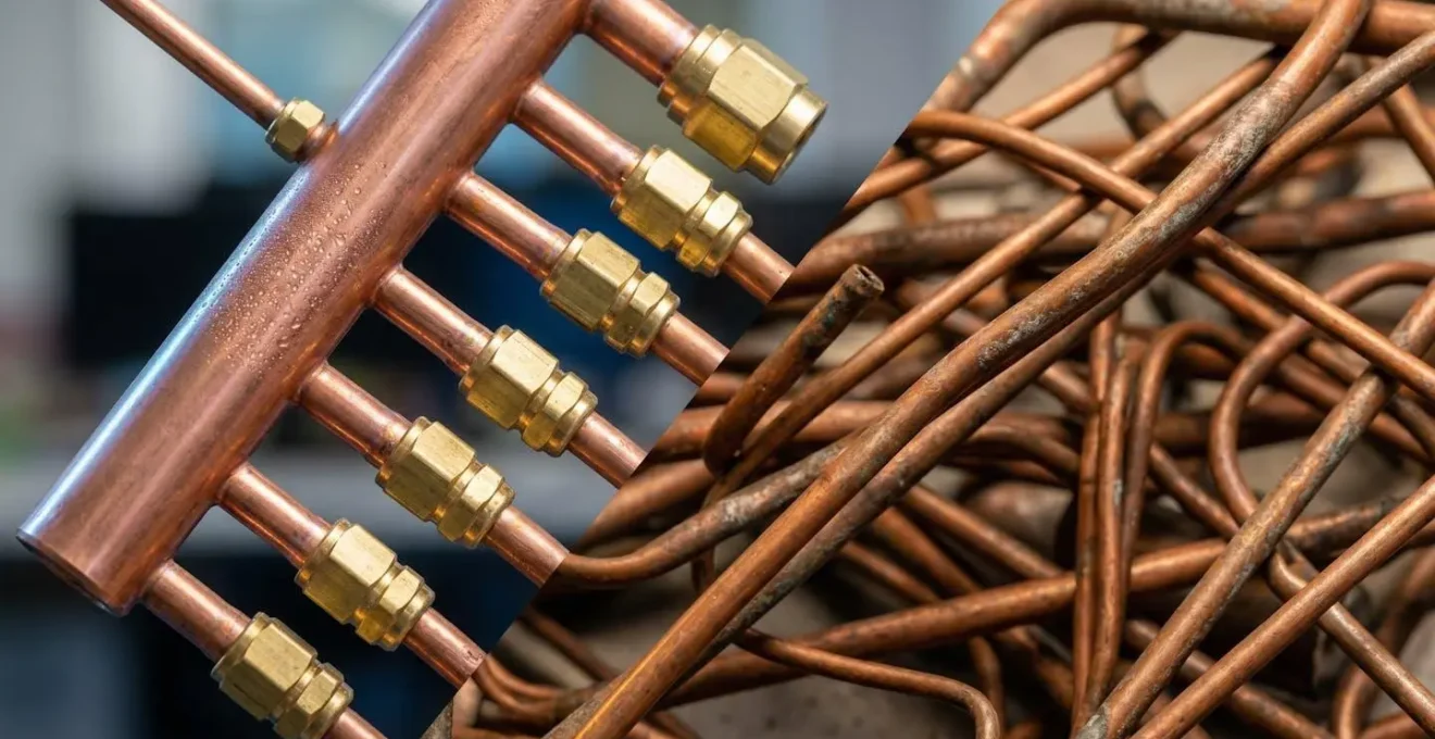 Comparaison visuelle entre un système VRV centralisé et plusieurs splits dans un environnement de bureaux