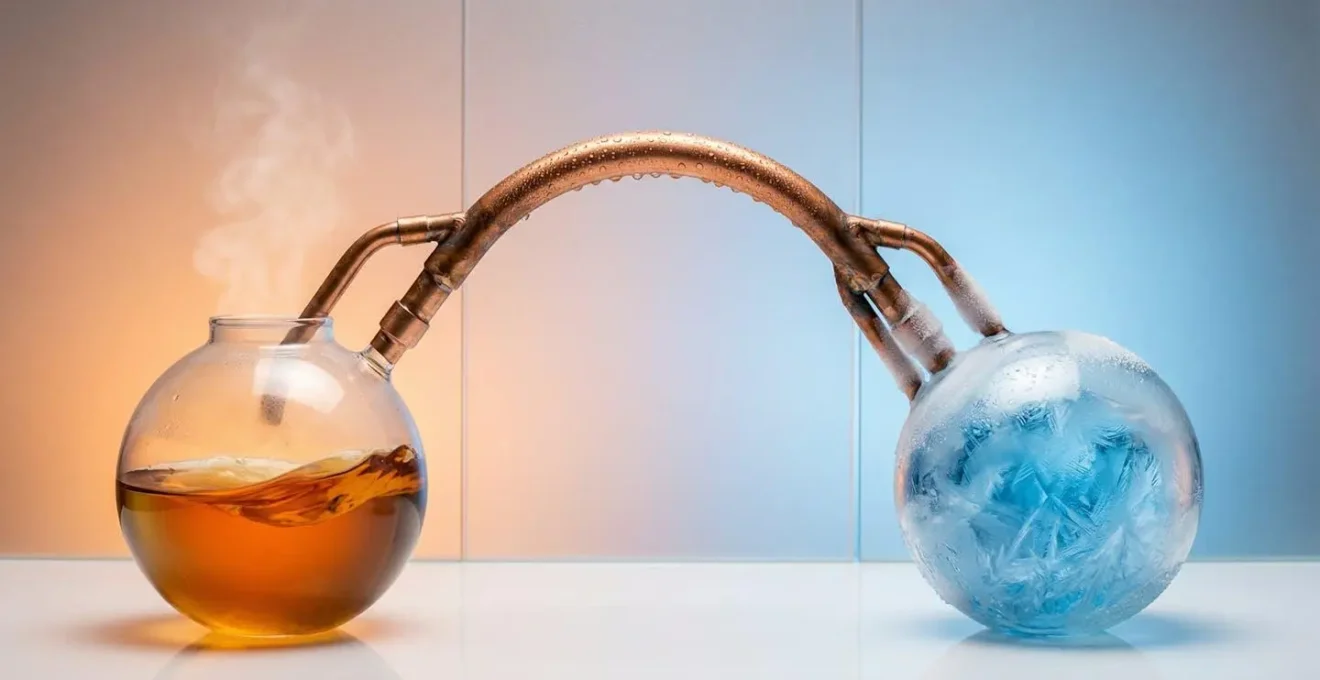 Schéma technique montrant la récupération d'énergie entre zones chaudes et froides d'un bâtiment