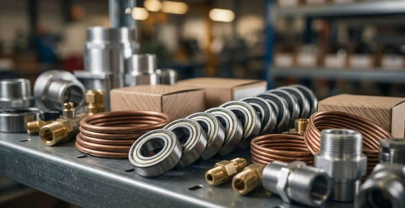 Organisation méthodique d'un stock de pièces détachées CVC dans un entrepôt industriel