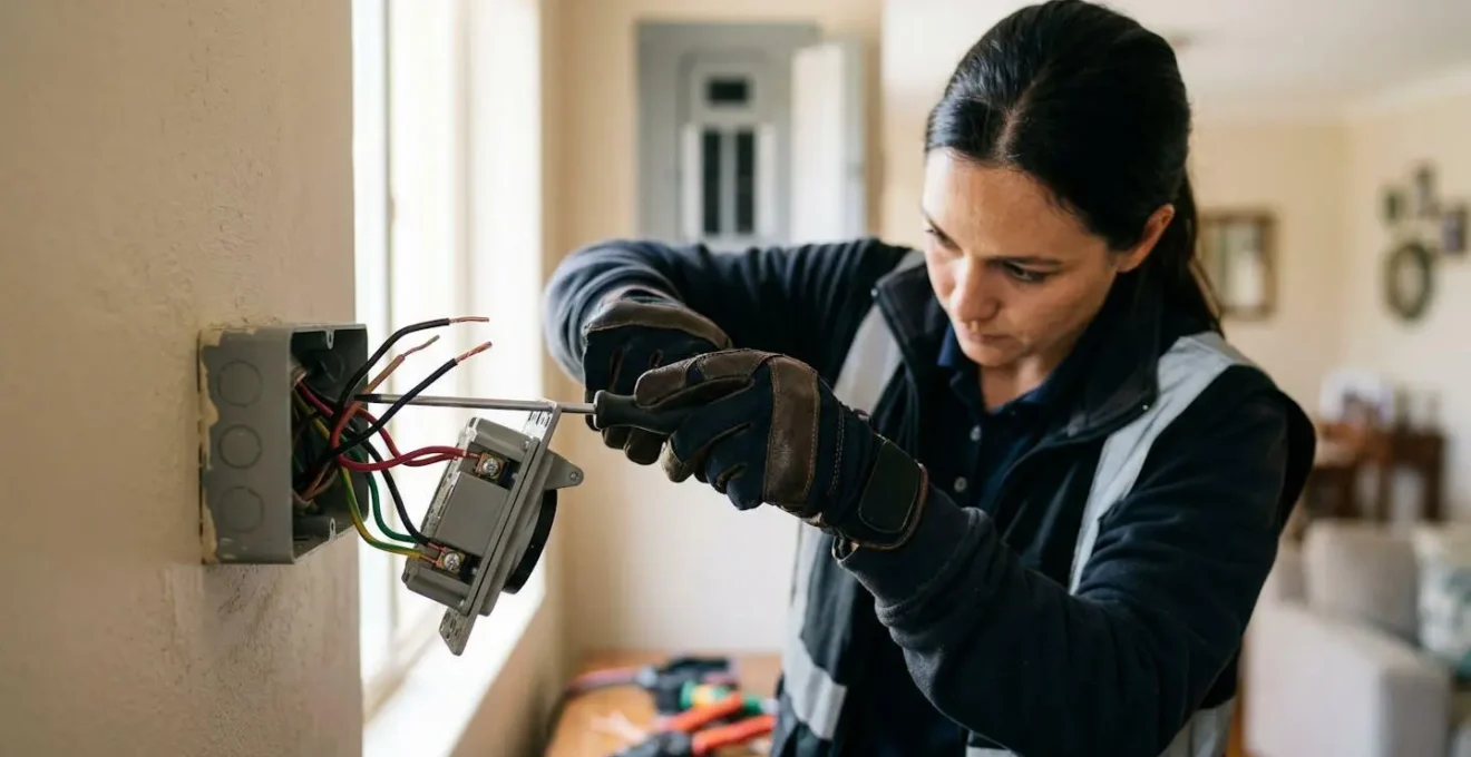 Installation électrique sécurisée pour climatisation avec prise dédiée