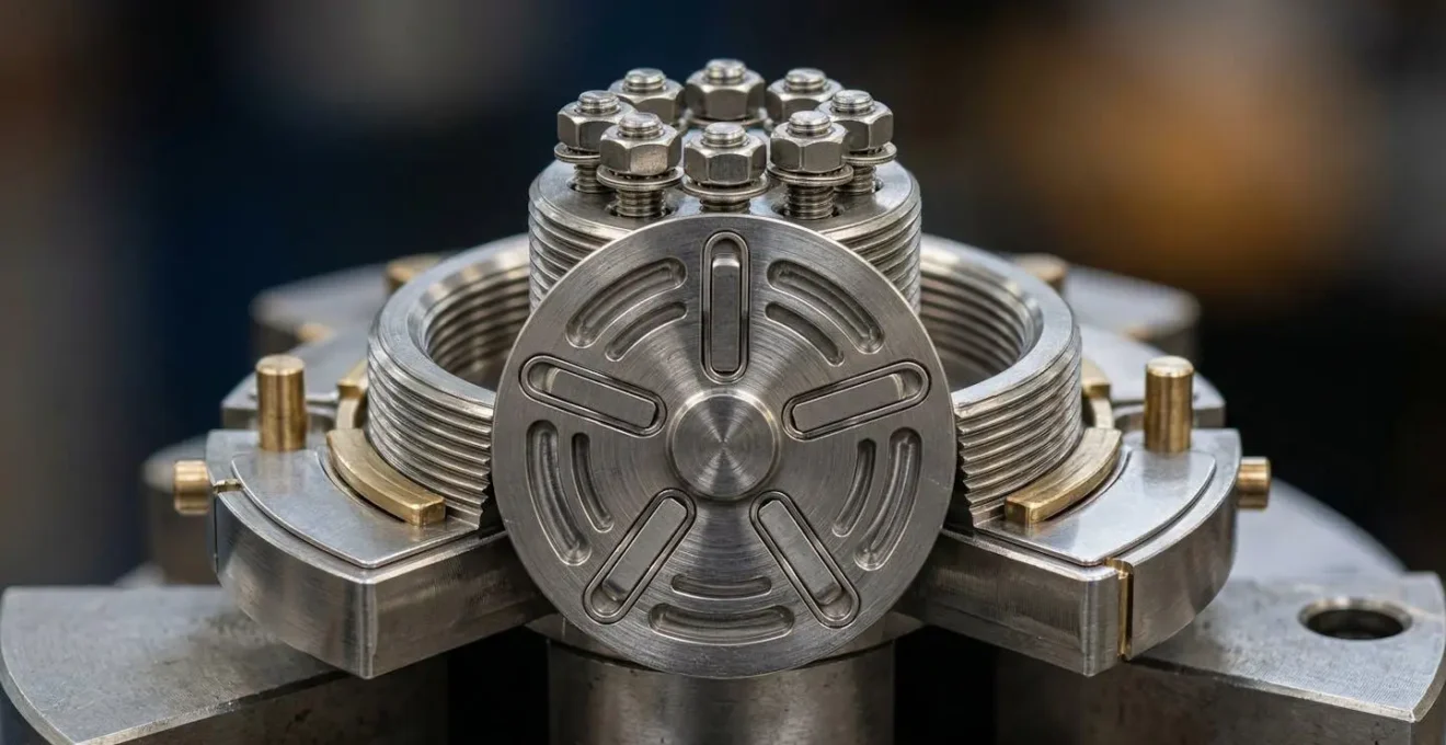 Vue macro détaillée de composants techniques de qualité illustrant la fiabilité des équipements